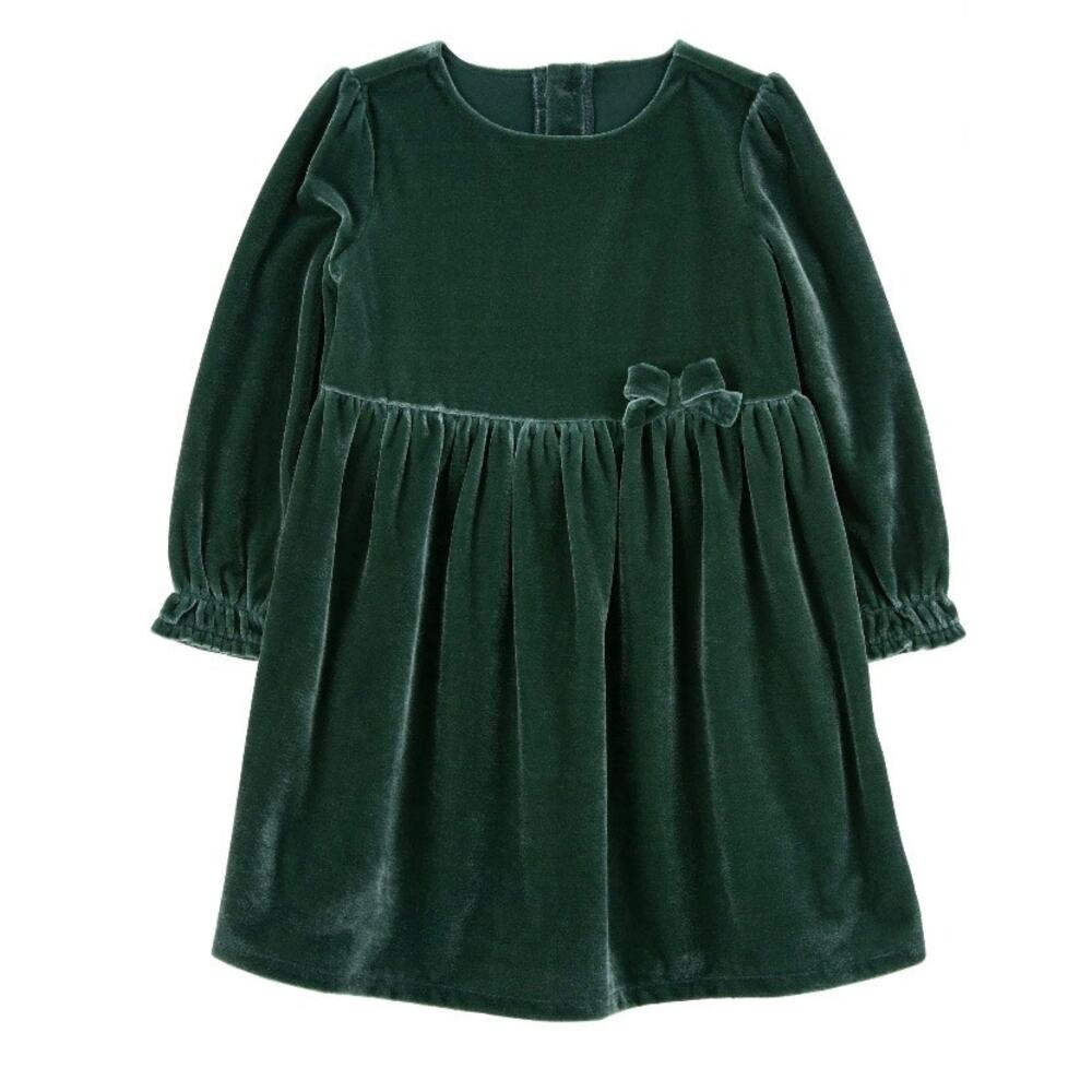 Carter's Child of Mine Toddler Girl Dress Green Velvet, One-Piece, Sizes 2T
